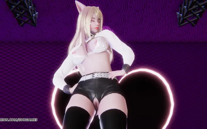 3D-Hentai Games: [mmd] Exid - Ah Yeah Ahri Sexy Striptease League of Legends...