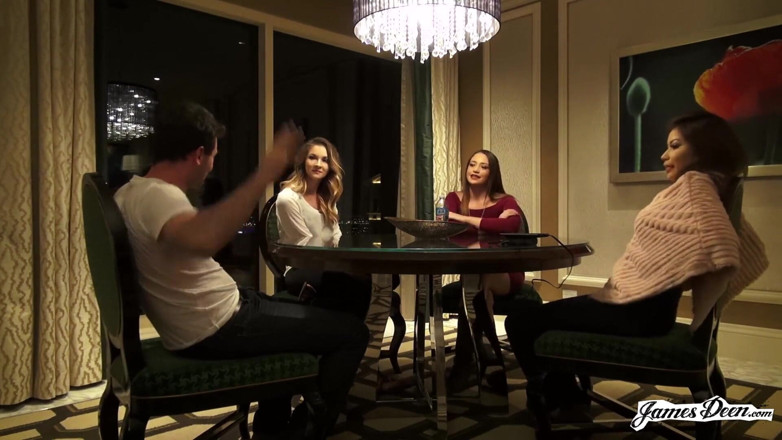 James Deen: Avi Love, Bambi, Sami Parker în acțiune în grup inversă cu James...