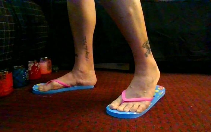 Abby Anna: Cotton Candy Flip Flop foot fetiš