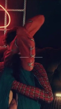 Spider Man Costume. Bottom Boy a Pose. Ass Hole