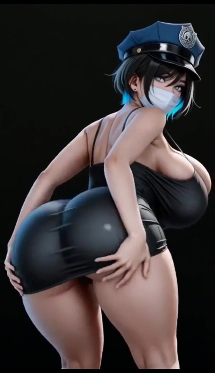 Hot girl dancing: Cuma pantat bahenol polisi, ai animation