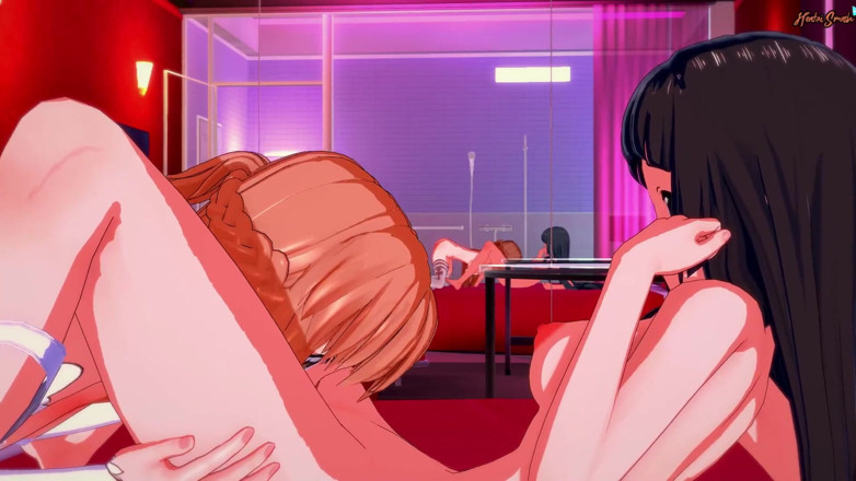 Hentai Smash: Asuna dedos yui antes de comer sua buceta