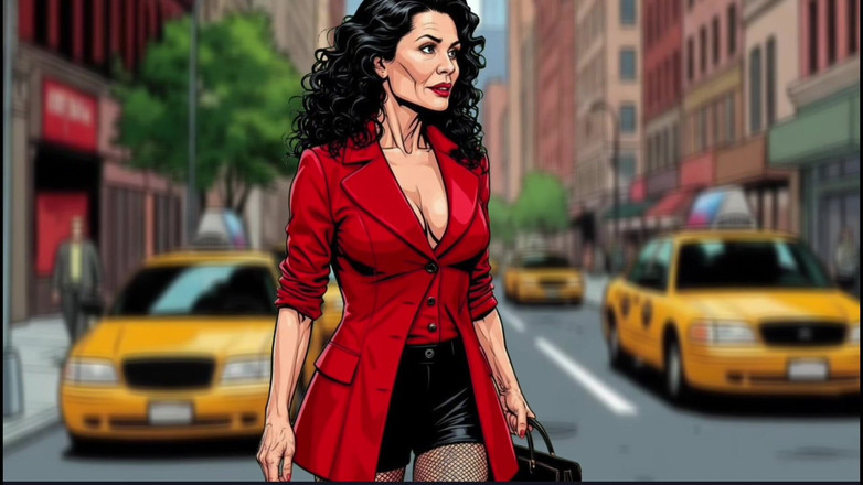 Octopussy Lovers Club: 她绿巨人在车里做爱。成人漫画卡通。