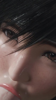 Yuffie kisaragi gran polla descuidada mamada - animación 3D profunda y desordenada