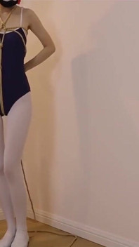 White Silk Raincoat Tape Restraint Part 1