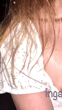 Teenager Plays in the Garden Without Panties