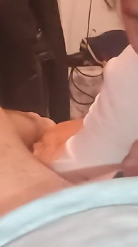 I Wake up My Stepdad in the Morning by Sucking His Cock so He Can Give Me Fresh Cum in My Mouth