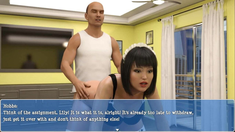 Dirty GamesXxX: Lily of the Valley: nadržený chlap šuká služebnou ve svém bytě