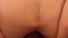 First Anal Session of a Slitty Schoolgirl Ended with Anal Creampie