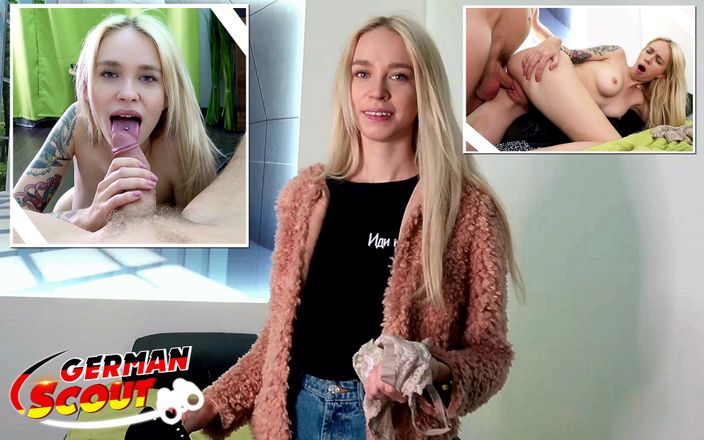 German Scout: Exploradora alemana - adolescente rubia flaca Arteya seduce para un casting...