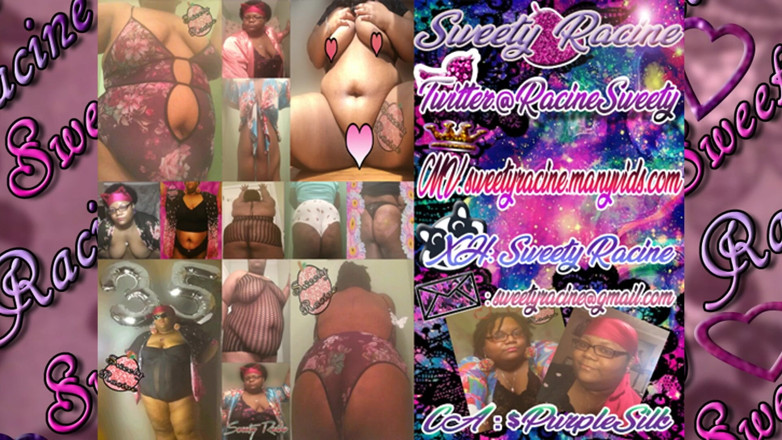 Sweety Racine: SSBBW smokes outside