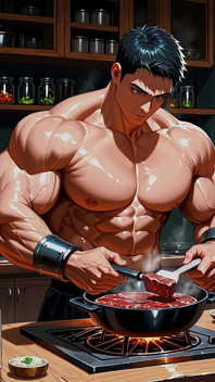 Ai Muscle Hunks Cooking