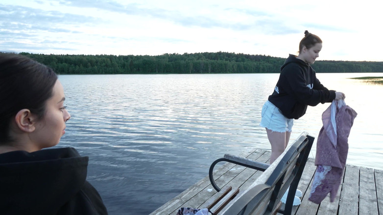 Apollon: Two Girls Took Their Clothes off on the Lake. a...