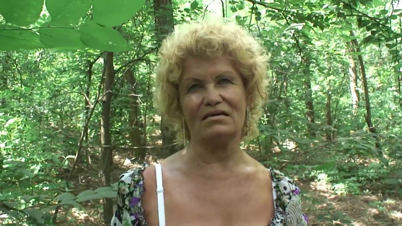 Mature Climax - 100% Mature Videos: Blonde hairy mature is jumping on big dong outdoors