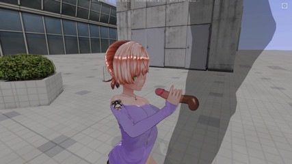 H3DC: Puan HENTAI berambut merah 3D melancap zakar awak di bumia
