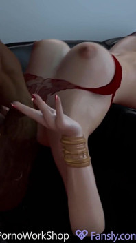 The Black Widow. Deep Throat Blowjob Ended with a Creampie.