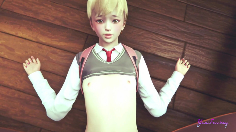 Yaoitube: Yaoi Femboy - POV Kitten &amp; Nevlastní syn kouří a šuká