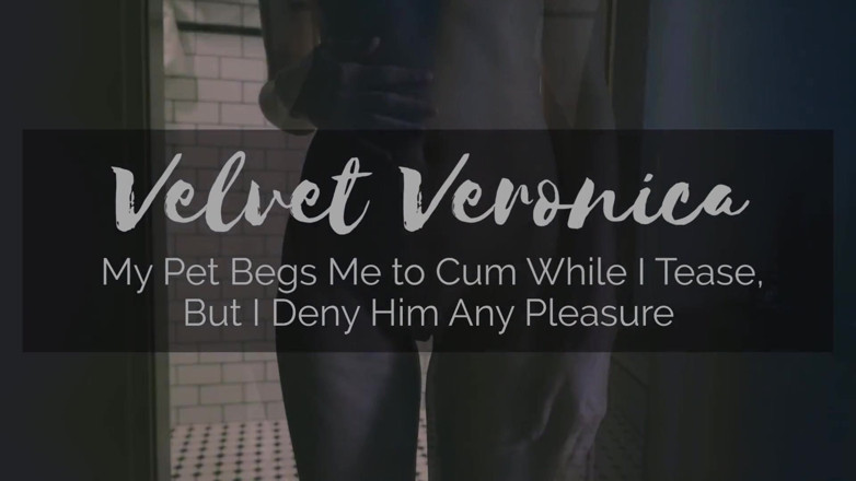 VelvetVeronica: Evcil hayvanım boşalmasına izin vermem için bana yalvarıyor ama orgazmını...