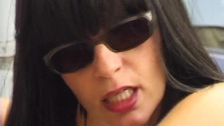 Bangora MILFs: Tattooed Brunette MILF Cuffed for Boot Domination