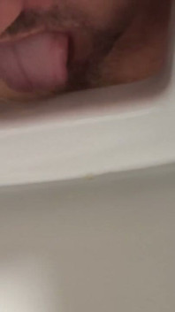 Licking Public Toilet, with Pee of Stranger, Male or Female