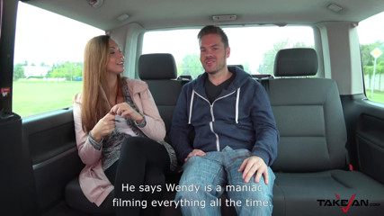 Take Van: Lost cute babe is always welcome in fake transport to...
