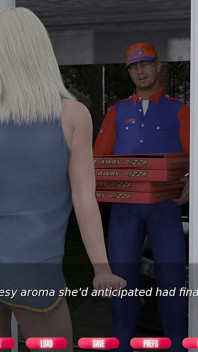 Voisins coquins - V0.57 - Libby montre ses seins au livreur pour lui faire prendre des pizzas gratuitement