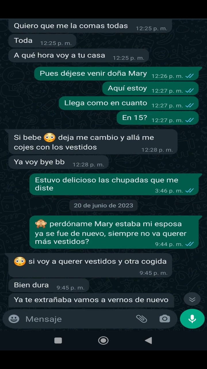 Mexicasero: Whatsapp chat com meu vizinho infiel vendido por roupas