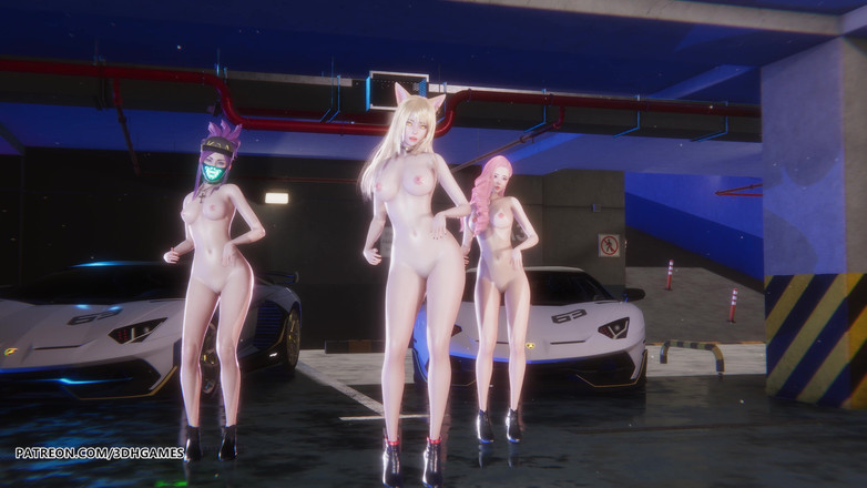3D-Hentai Games: [mmd] Awek Crush - Drive Ahri Seraphine Akali Tarian Bogel Panas...