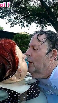 Nurse Vicki and Handsome Harry Are Having Fun Kissing in the Pool!