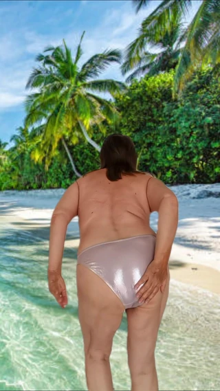 MariaOld: Busty Granny Having Fun in Bikini