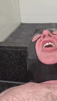 Golden Shower in Masked Face and Mouth