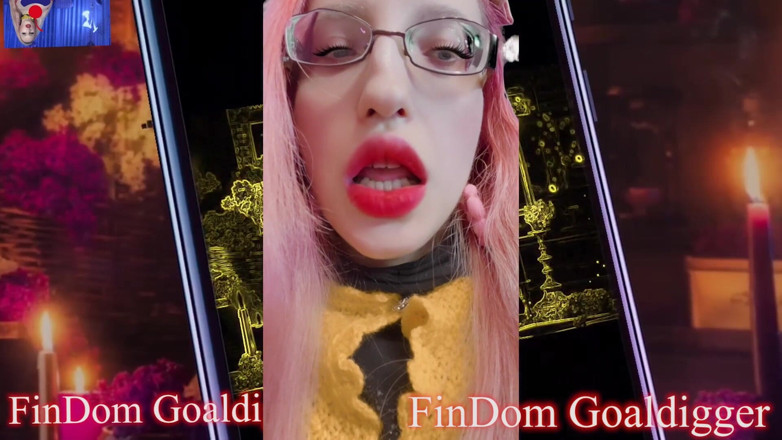 FinDom Goaldigger: Masturbare de transformare a goofei pentru buze mari și roșii