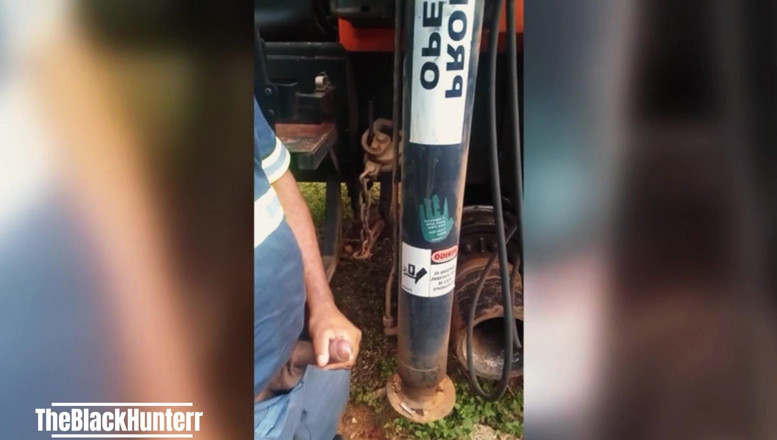 TheBlacKHunterr: Worker Masturbating at the Construction Site Behind the Company Truck