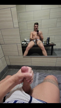 Quick Gym Cumshot! Wish This Was Getting Collected in a Hot Muscle