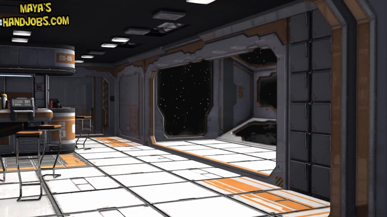 Mayashandjobs: Maya en el espacio recibiendo enormes corridas