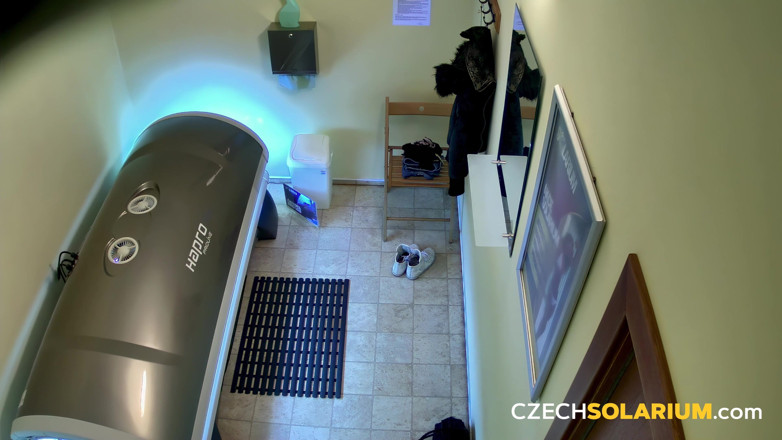 Czech Solarium: Czech Solarium 116: Young Brunette Returns for Another Show