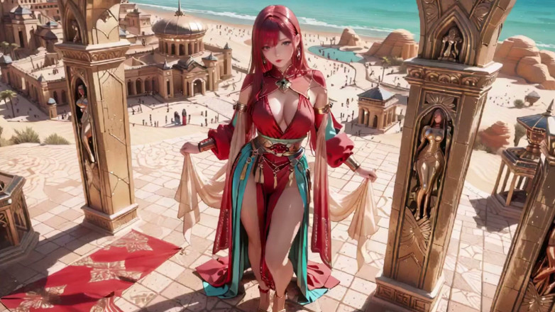 Seraphina Vale: Red Queen in the Desert! Lazy Afternoon in the Golden...