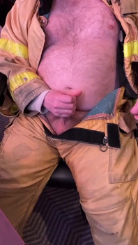 Cum on Fireman Turnout Pants
