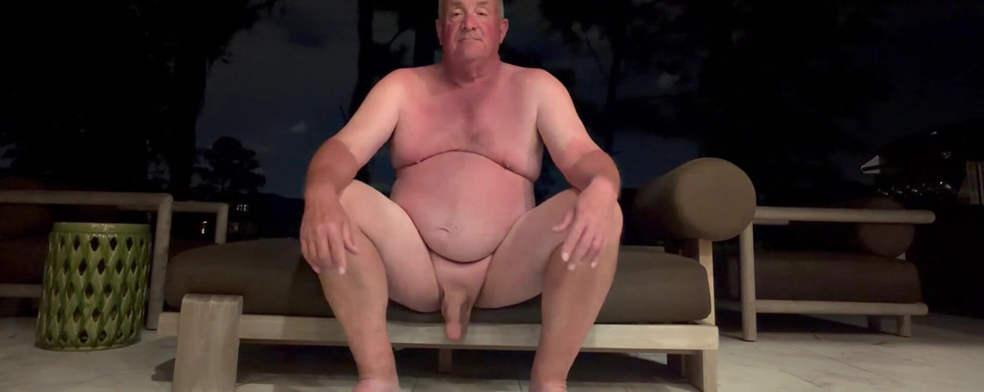 GottaLuvBB: Naked on the Patio Showing off to Neighbors