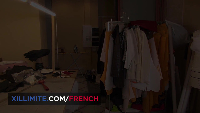 French girls at work: 100% anal with gorgeous blonde Chloe Lacourt