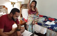 A Stylish Desi Woman with Her Friend in a Hotel Room