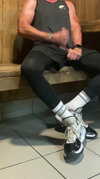 Another Load of Cum in the Sauna From Jockdad87