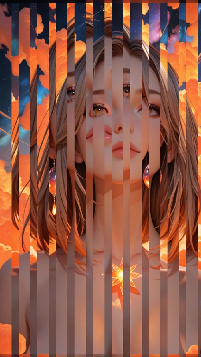 VelvetInk Studio: Portrait d’une beauté nue de la déesse des néons cosmiques...