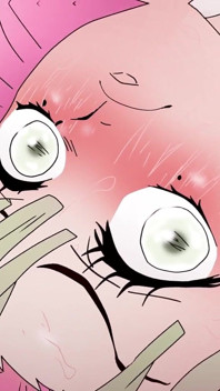 Les voisins empêchent Mitsuri Kanroji aux cheveux roses de baiser (hentai 2D)