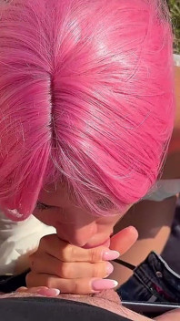 Câmera Em Primeiro Plano. Sunny Ao Ar Livre Boquete, Porra Na Boca, Barbie Sexy, Grandes Lábios, Grandes Mamas, Tatuada