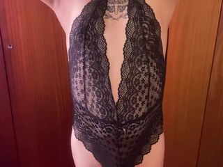 Emma Ink: Trying on this beautiful and sexy black bodysuit, did you...