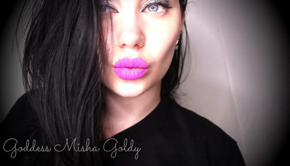Goddess Misha Goldy: Instrucțiuni de masturbare cu mov! Adorare, masturbare și spermă!