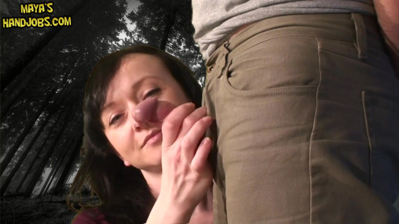 Mayashandjobs: Jerking in dark woods