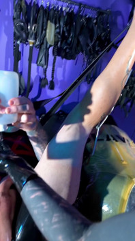 Double Slut Pegging and Fisting Ft Goth Leather Mistress Lunatika Latex Slave Maz Morbid