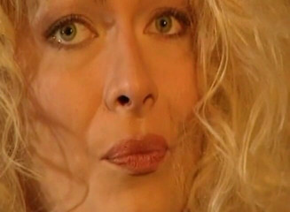 Fetish World: Blonde on her bed at home and her new lover